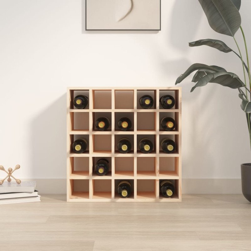 vidaXL Stojan na víno 56x25x56 cm masívna borovica
