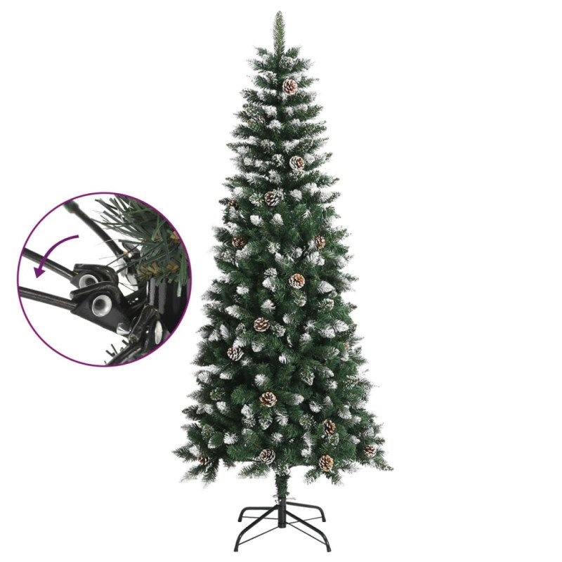 vidaXL Umelý vianočný stromček s podstavcom zelený 180 cm PVC