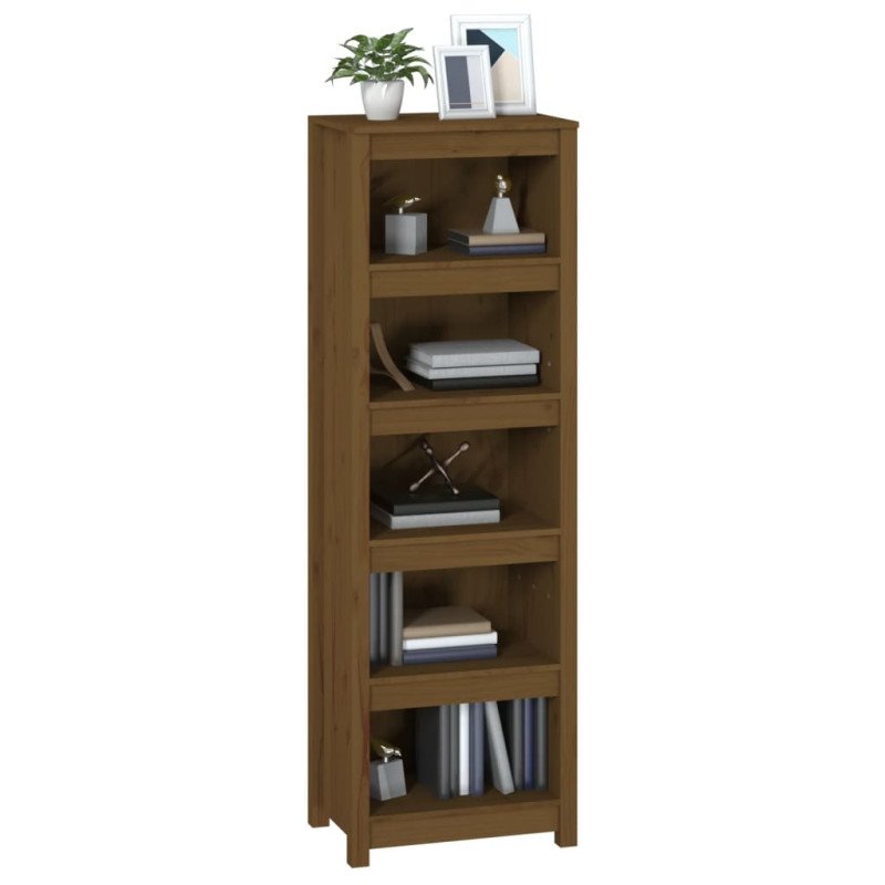 VidaXL Knižnica medovohnedá 50x35x154 cm masívna borovica