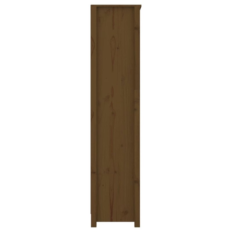 VidaXL Knižnica medovohnedá 80x35x154 cm masívna borovica