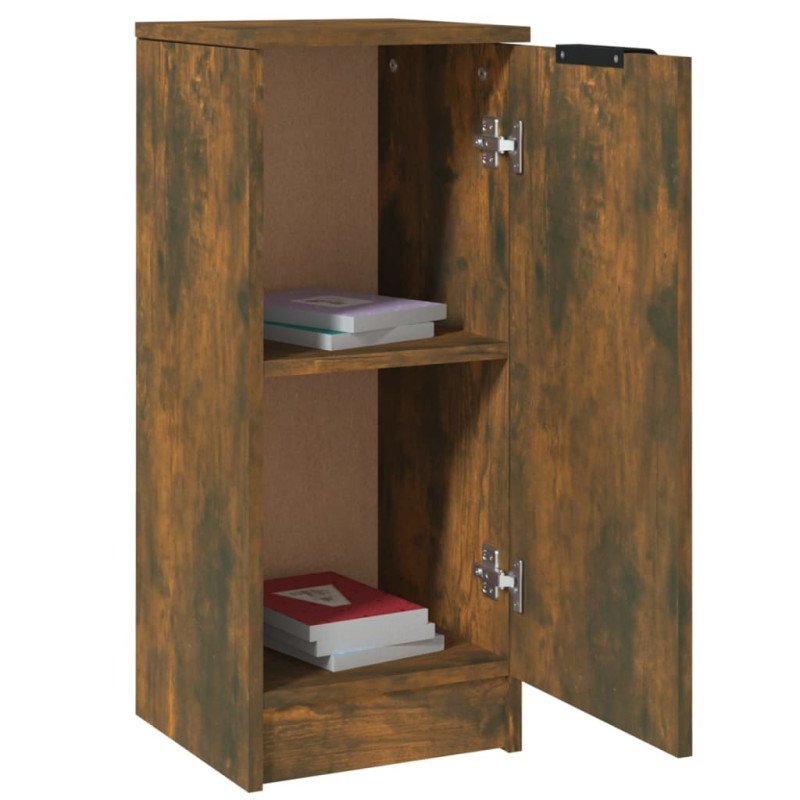 vidaXL Komody 2 ks dymový dub 30x30x70 cm spracované drevo
