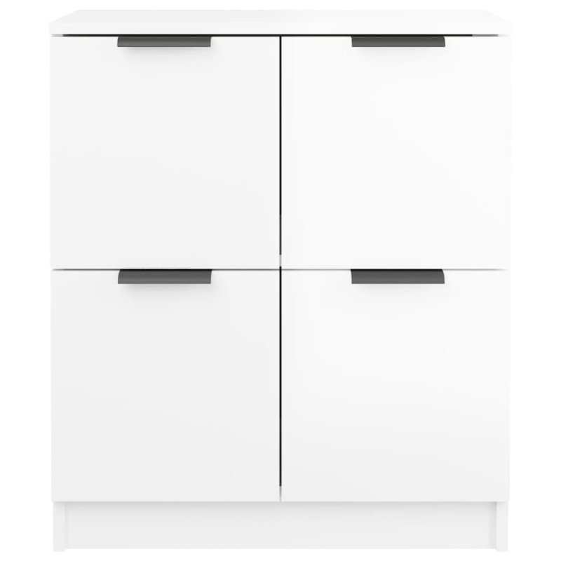 vidaXL Komody 2 ks lesklé biele 60x30x70 cm spracované drevo