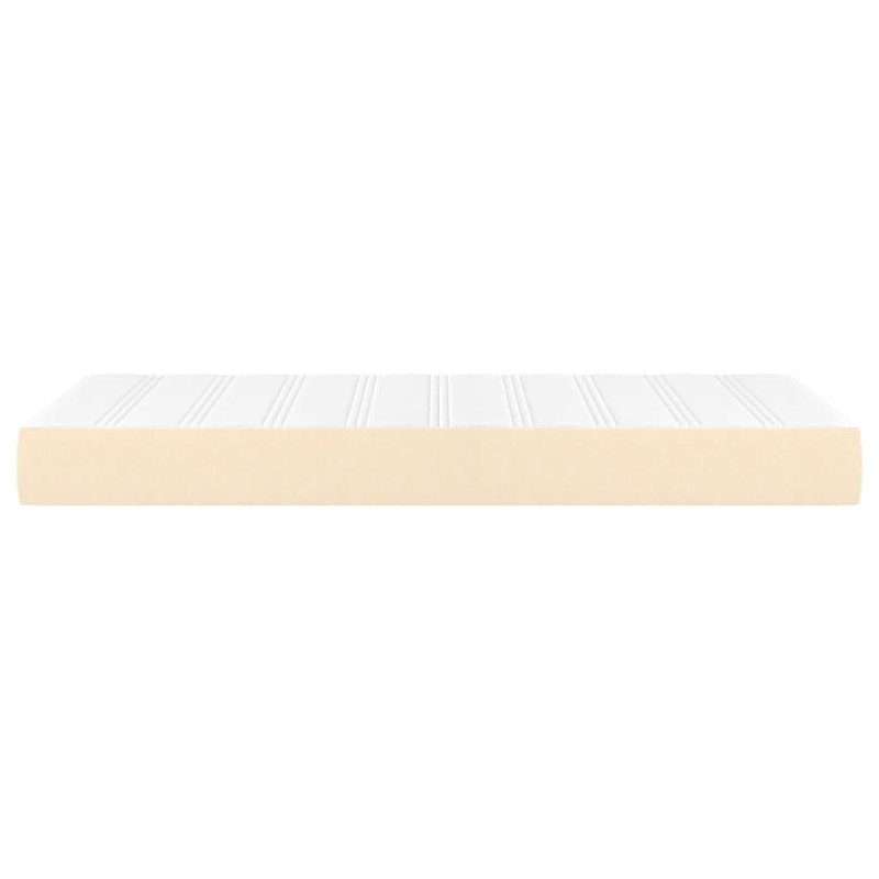 vidaXL Matrac s taštičkovými pružinami krémový 90x200x20 cm látka