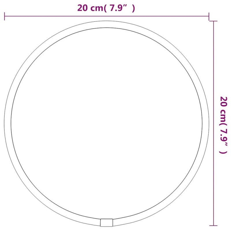 vidaXL Nástenné zrkadlo strieborné Ø 20 cm okrúhle