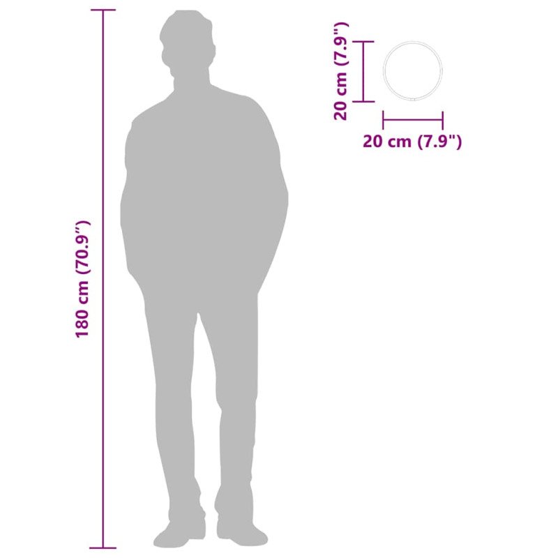 vidaXL Nástenné zrkadlo strieborné Ø 20 cm okrúhle