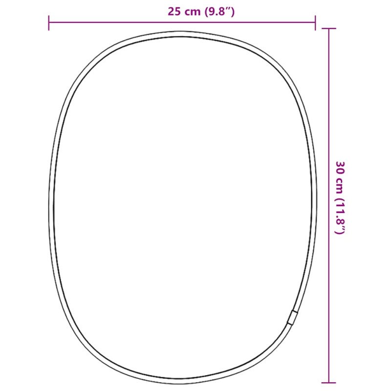 vidaXL Nástenné zrkadlo strieborné 30x25 cm