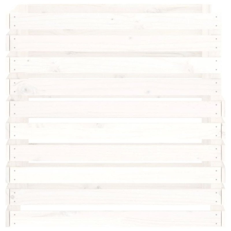 vidaXL Kompostér biely 80x80x78 cm masívne borovicové drevo