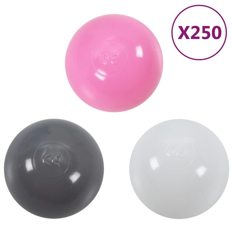 vidaXL Stan na hranie pre princezné s 250 loptičkami ružový 133x140 cm