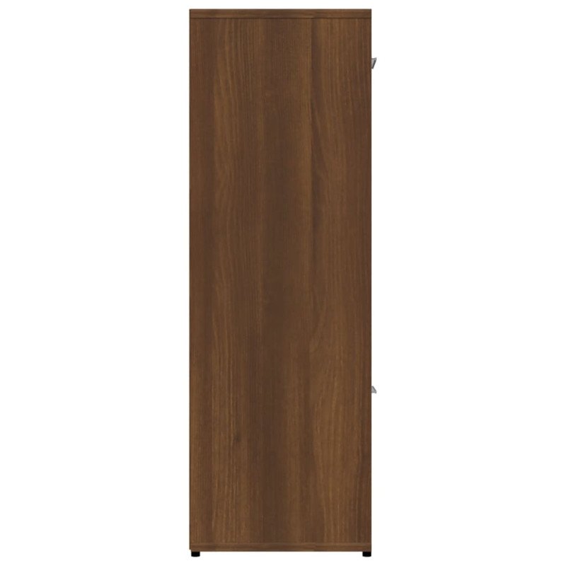 vidaXL Knižnica hnedý dub 90x30x90 cm spracované drevo