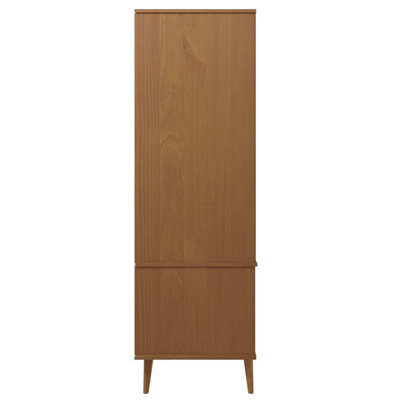 vidaXL Šatník MOLDE, hnedý 90x55x175 cm, borovicový masív