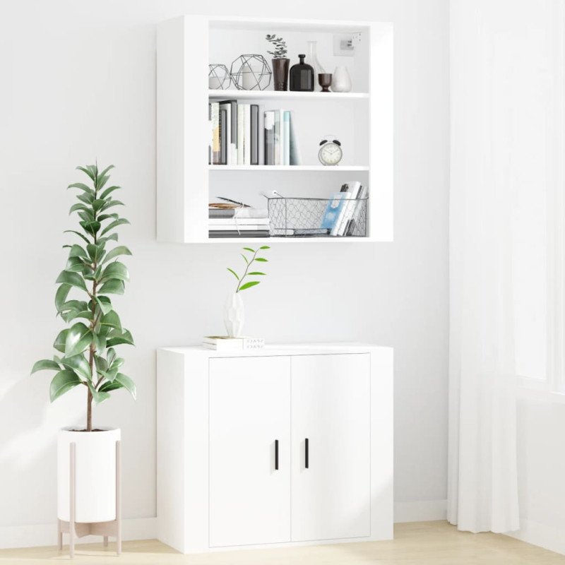 vidaXL Nástenná skrinka biela 80x33x80 cm, kompozitné drevo