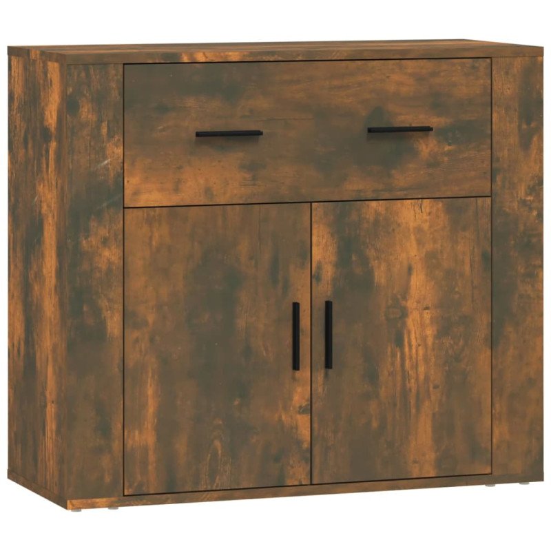 vidaXL Komoda dymový dub 80x33x70 cm spracované drevo