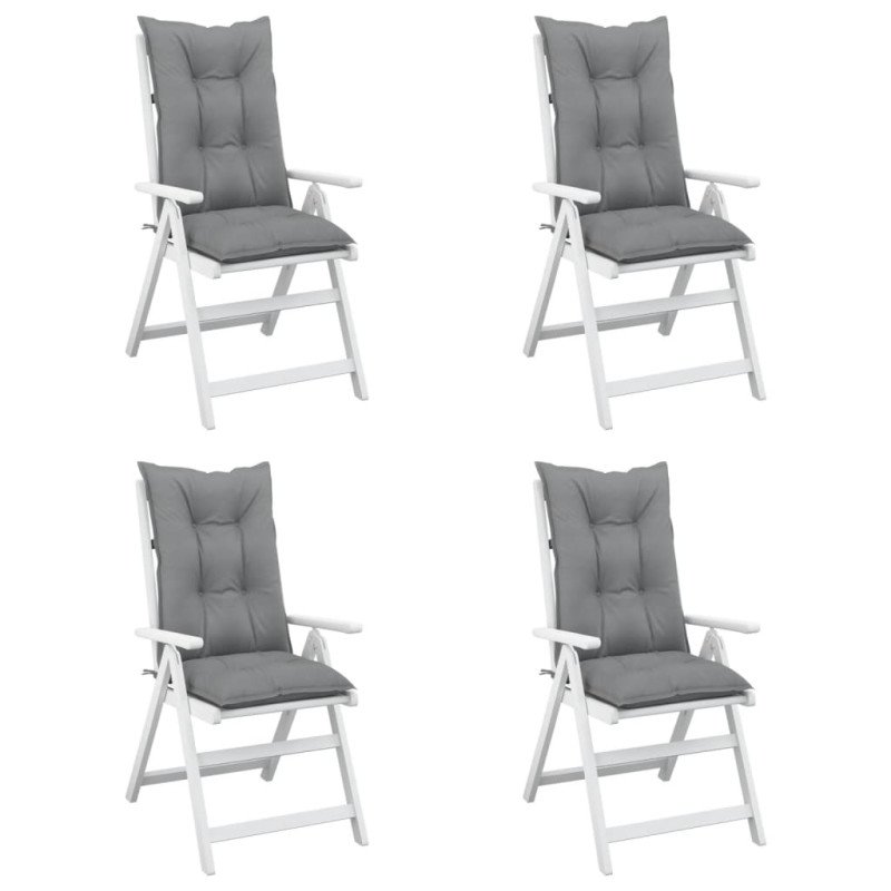 vidaXL Podložky na záhradné stoličky, vysoké operadlo 4 ks 120x50x7 cm