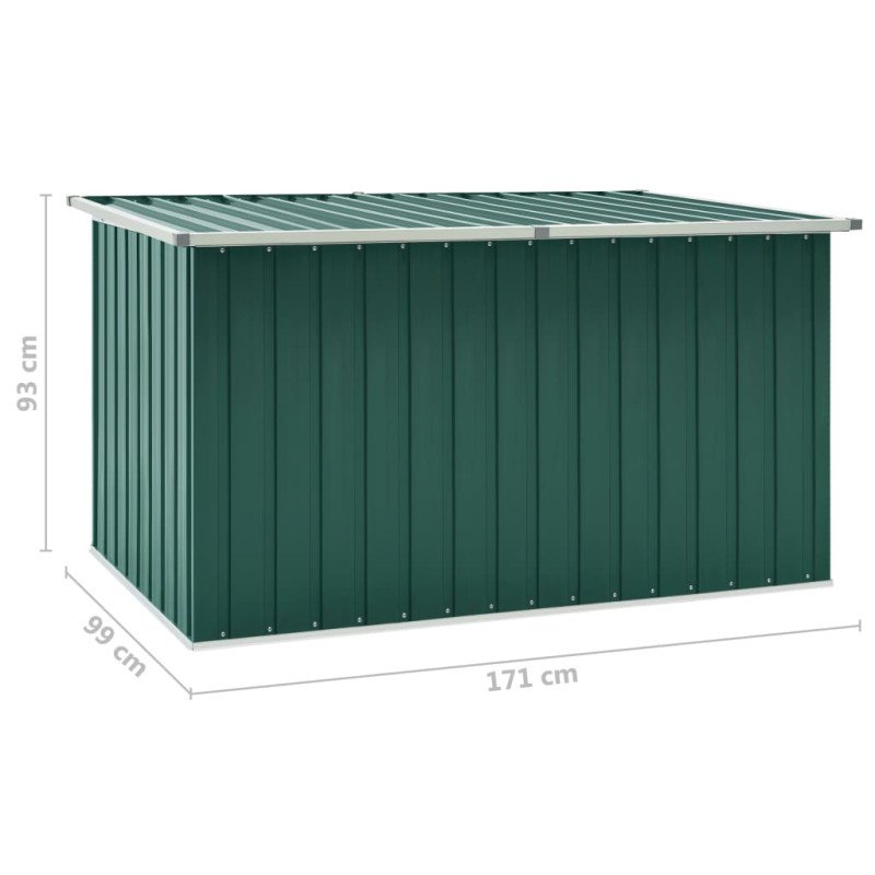 vidaXL Záhradný úložný box zelený 171x99x93 cm