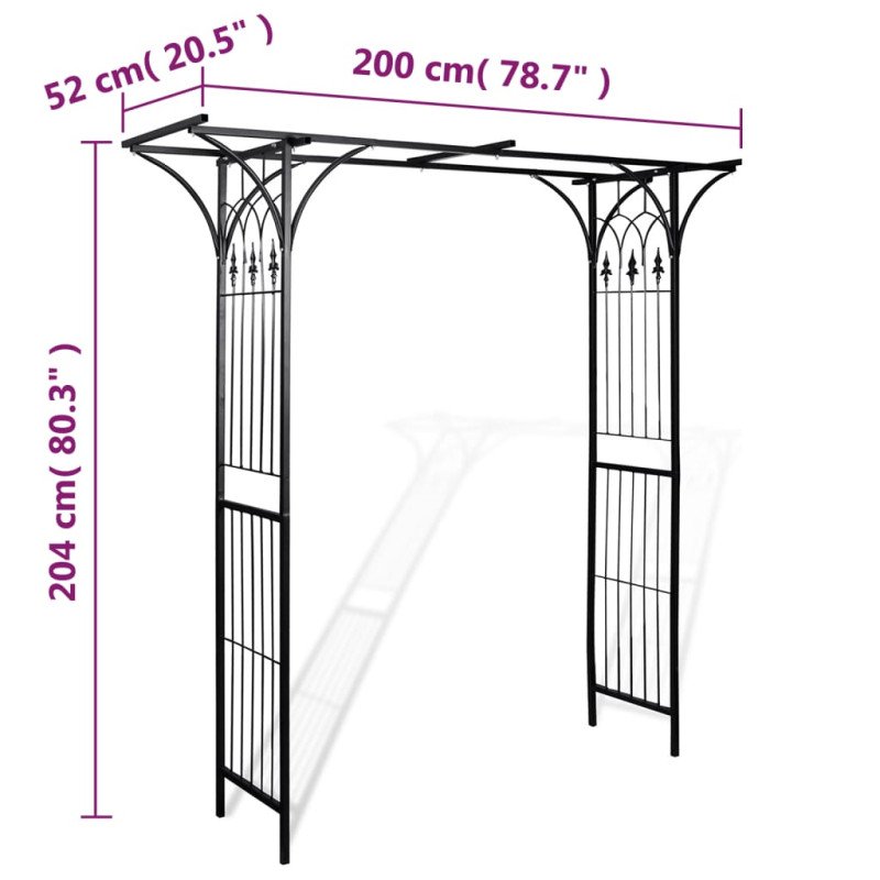 vidaXL Záhradná pergola 200x52x204 cm  