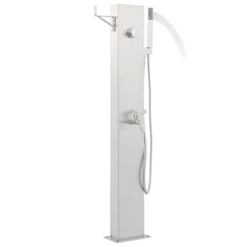 vidaXL Záhradná sprchová batéria 110 cm nehrdzavejúca oceľ