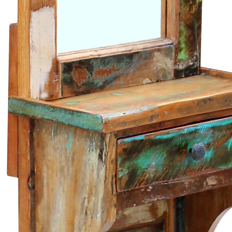 vidaXL Zrkadlo do chodby, recyklovaný masív 47x23x180 cm