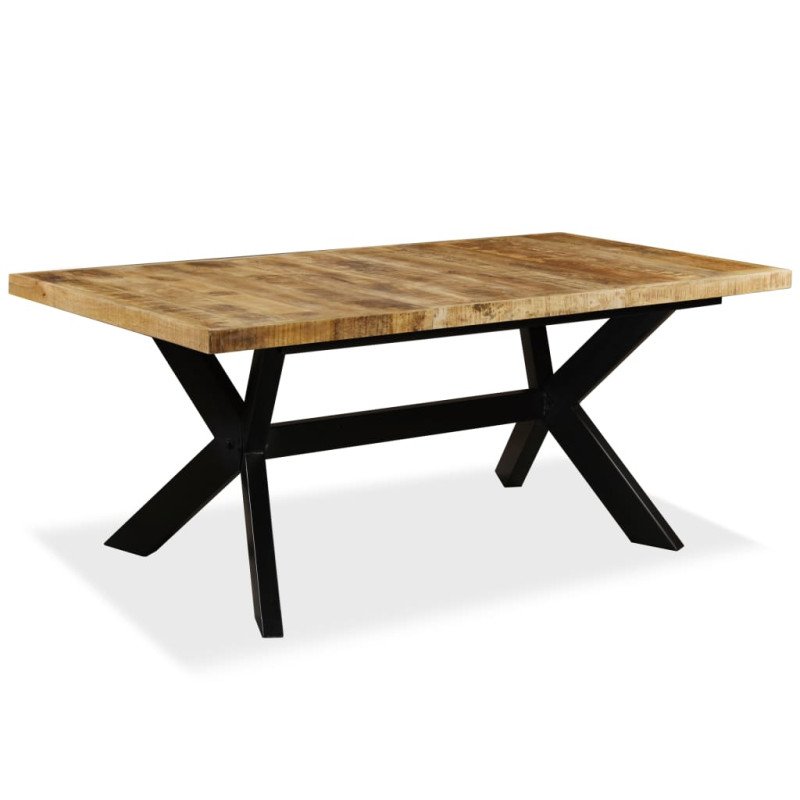 vidaXL Jedálenský stôl, mangový masív a oceľ 180 cm