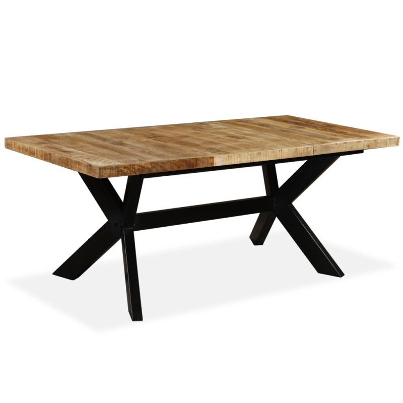 vidaXL Jedálenský stôl, mangový masív a oceľ 180 cm