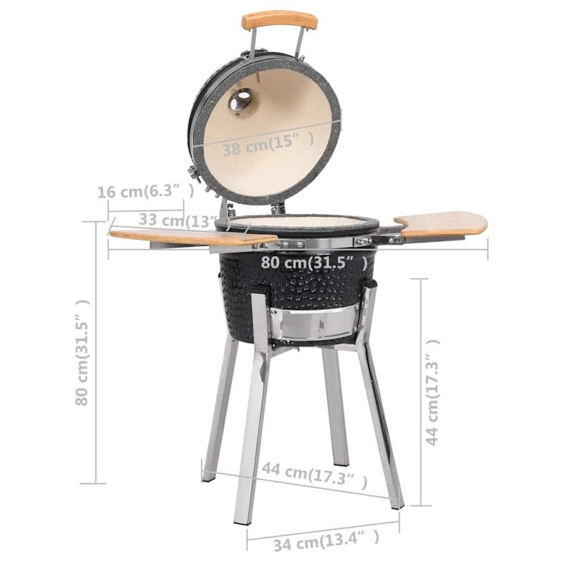 Záhradný keramický gril, údiareň Kamado, 81 cm