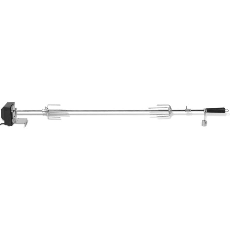 vidaXL Grilovací ražeň s motorčekom, oceľ, 1200 mm