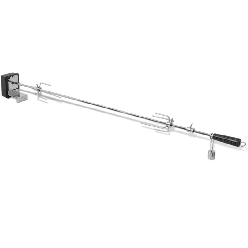 vidaXL Grilovací ražeň s motorčekom, oceľ, 1200 mm