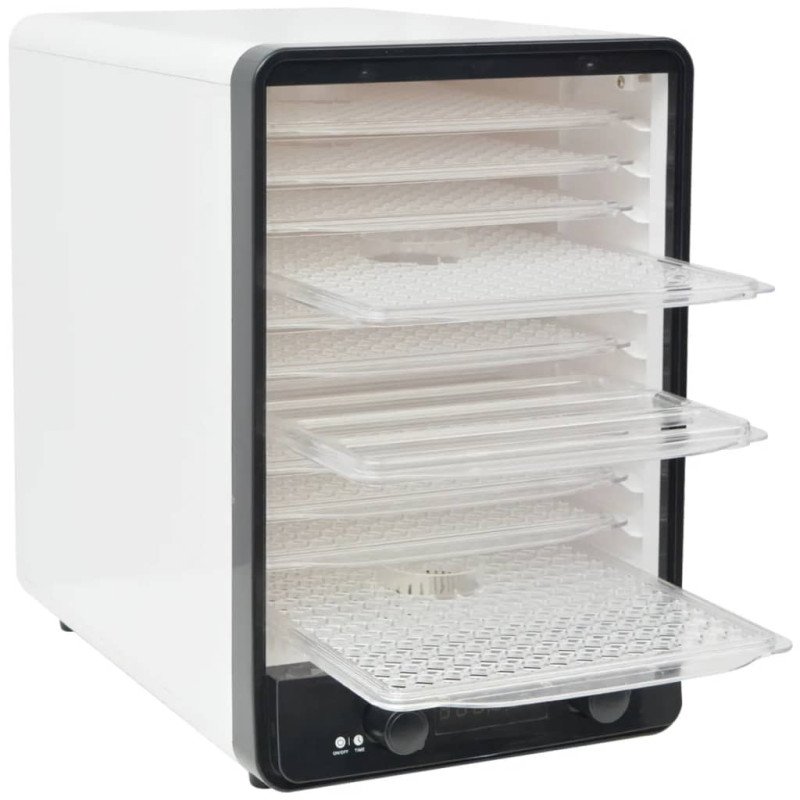 vidaXL Sušička potravín s 10 poschodiami, 550 W, biela
