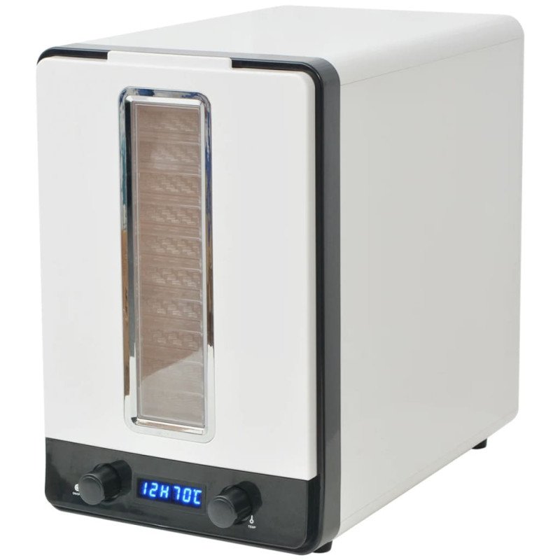 vidaXL Sušička potravín s 10 poschodiami, 550 W, biela