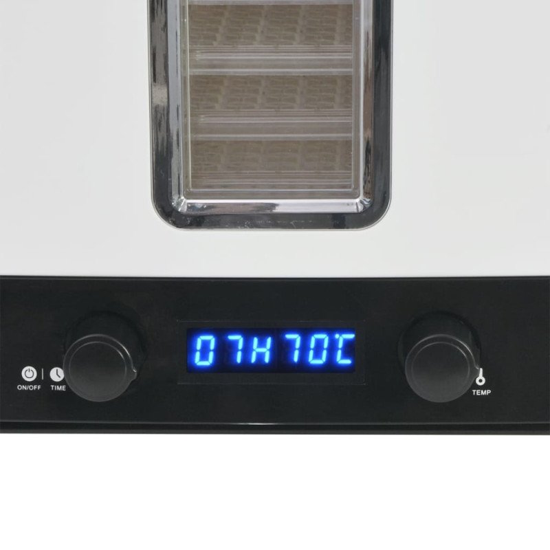 vidaXL Sušička potravín s 10 poschodiami, 550 W, biela