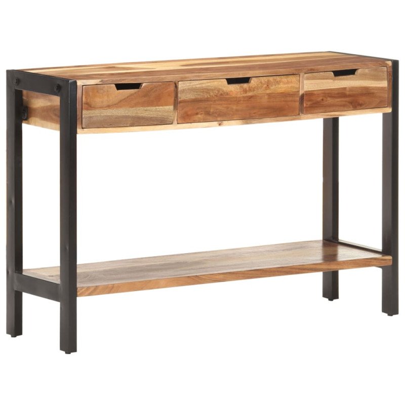vidaXL Komoda 110x35x75 cm, drevený masív so sheeshamovou úpravou