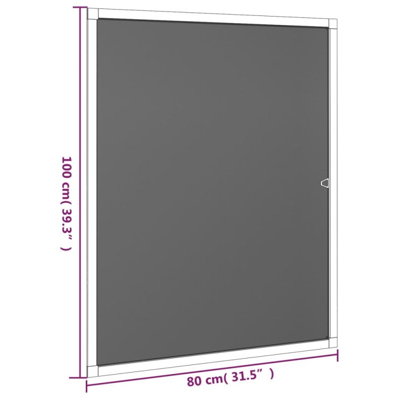 vidaXL Okenná sieťka proti hmyzu antracitová 80x100 cm