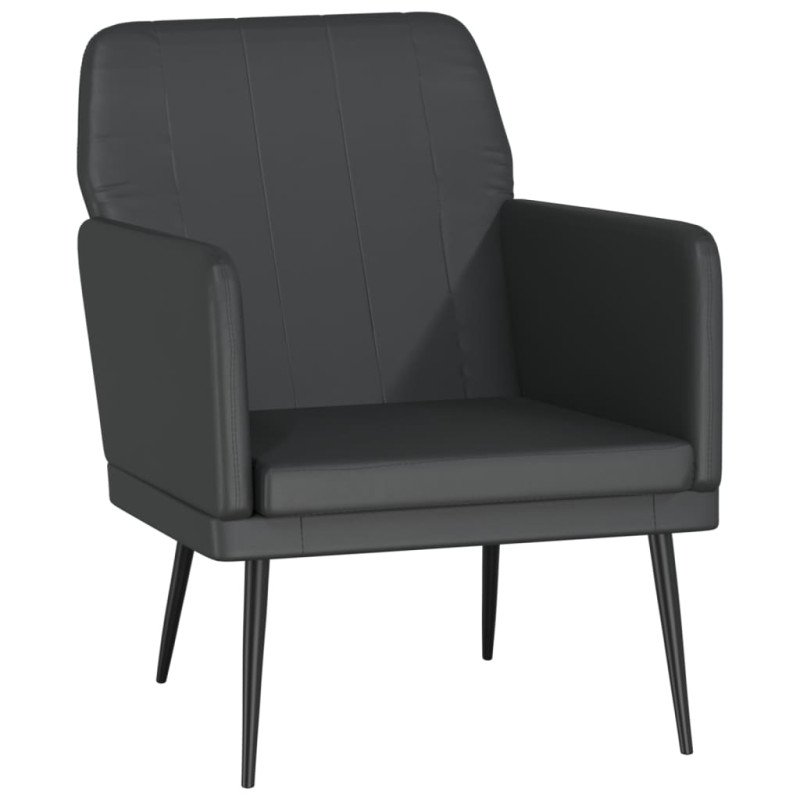 vidaXL Kreslo čierne 61x78x80 cm umelá koža