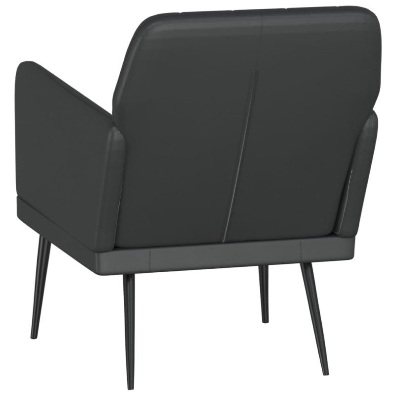 vidaXL Kreslo čierne 61x78x80 cm umelá koža