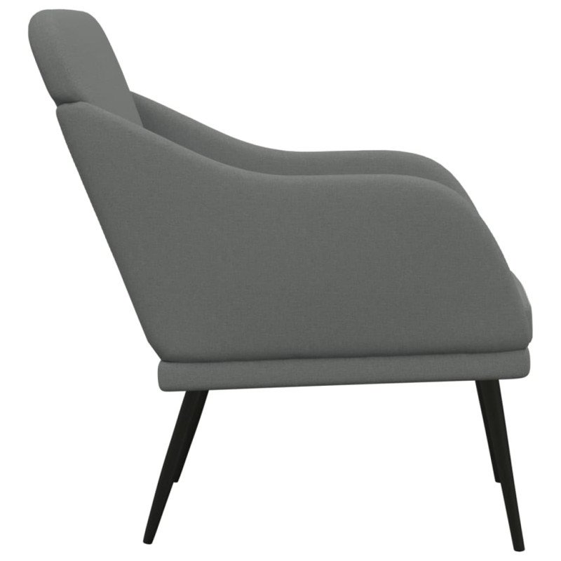 vidaXL Kreslo tmavosivé 63x76x80 cm látka