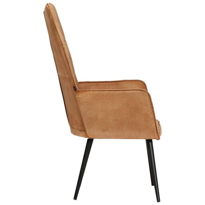 vidaXL Kreslo wingback hnedé plátno