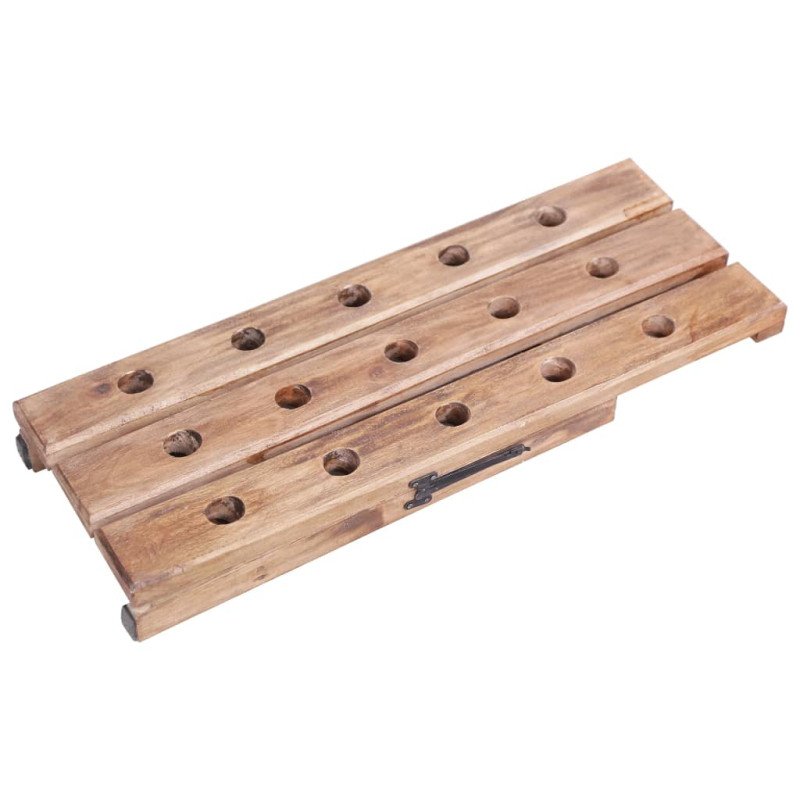 vidaXL Stojan na víno na 15 fliaš 26x50x70 cm recyklovaný masív