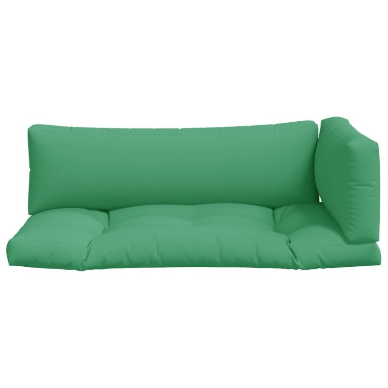 vidaXL Podložky na paletový nábytok 3 ks, zelené, látka