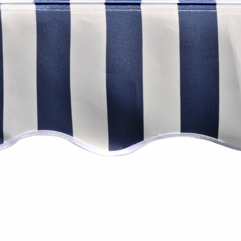 vidaXL Tieniaca plachta na markízu, modro biela 4x3 m (bez rámu)