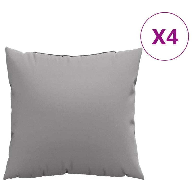 vidaXL Dekoratívne vankúše 4 ks, sivé 50x50 cm, látka