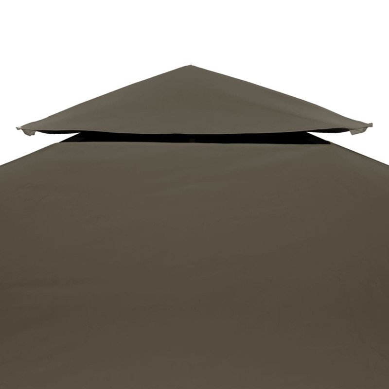 vidaXL Dvojitá strieška na altánok 310 g/m², 4x3 m, sivohnedá