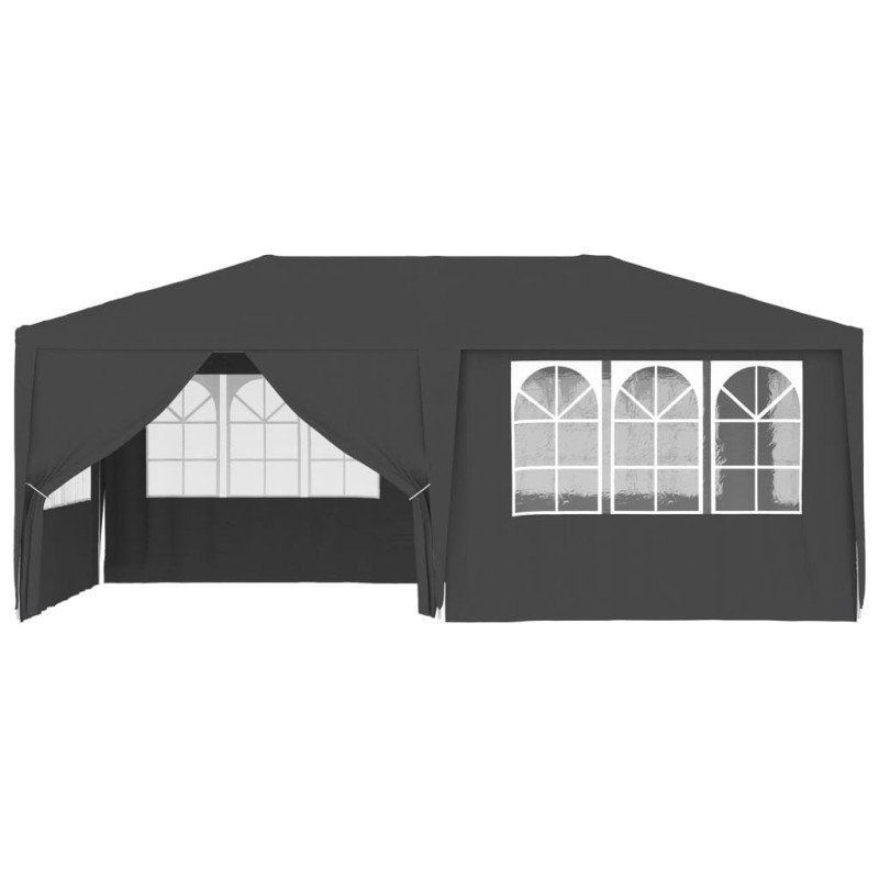vidaXL Profesionálny párty stan+bočné steny 4x6 m, antracitový 90 g/m²