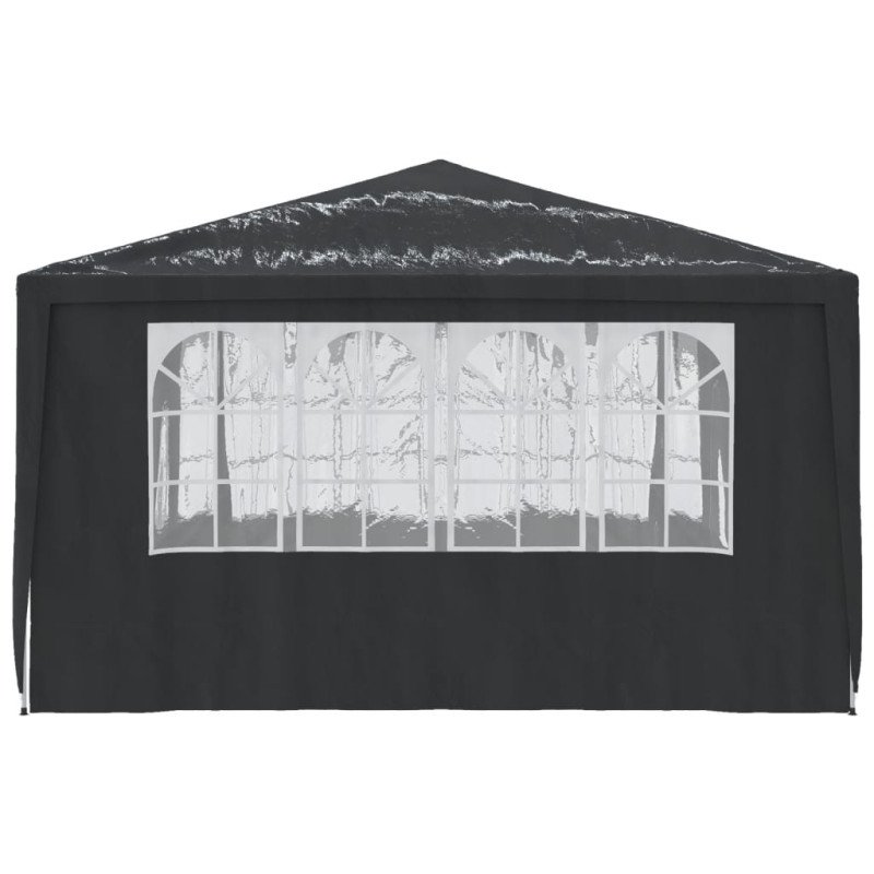 vidaXL Profesionálny párty stan+bočné steny 4x4 m, antracitový 90 g/m²