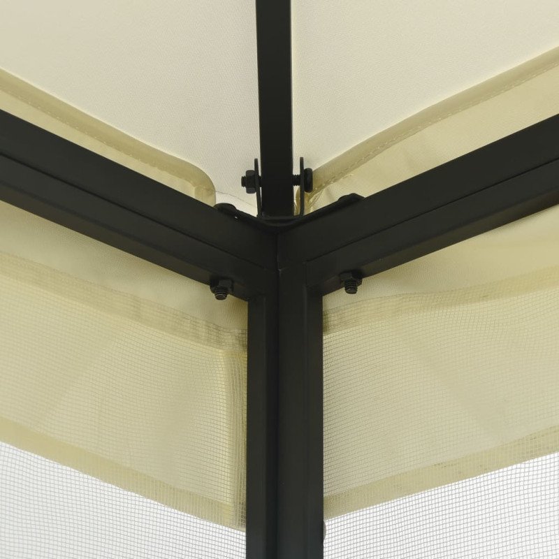 vidaXL Altánok so sieťkami 300x400x265 cm, krémový