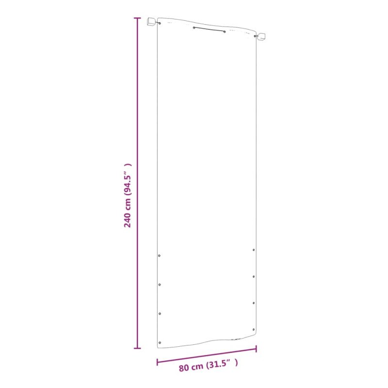 vidaXL Balkónová markíza červená 80x240 cm oxfordská látka