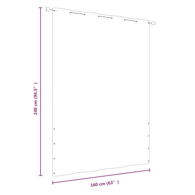 vidaXL Balkónová markíza čierna 160x240 cm oxfordská látka