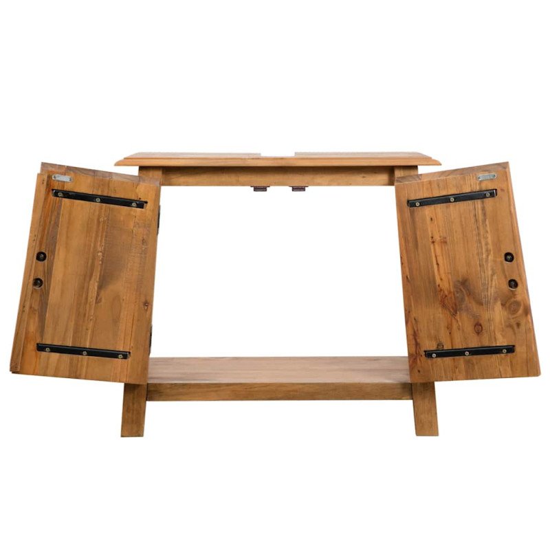vidaXL Kúpeľňová skrinka, borovicový masív 70x32x63 cm  