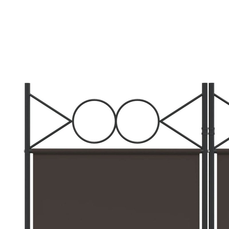 vidaXL 5-panelový paraván hnedý 200x200 cm látkový