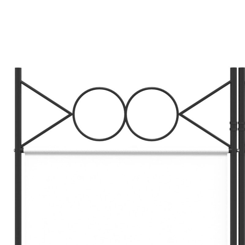 vidaXL 6-panelový paraván biely 240x220 cm látkový