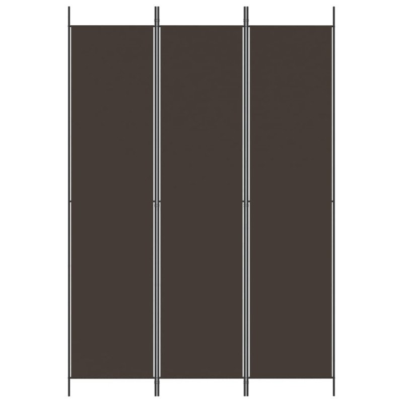 vidaXL 3-panelový paraván hnedý 150x220 cm látka