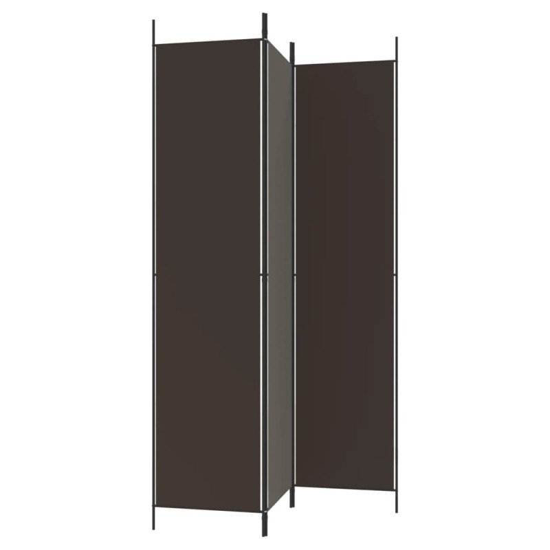 vidaXL 3-panelový paraván hnedý 150x220 cm látka